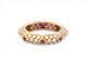 Bague 50 Mauboussin - Bague alliance en or jaune 18k, diamants et rubis, T50 58 Facettes 273982
