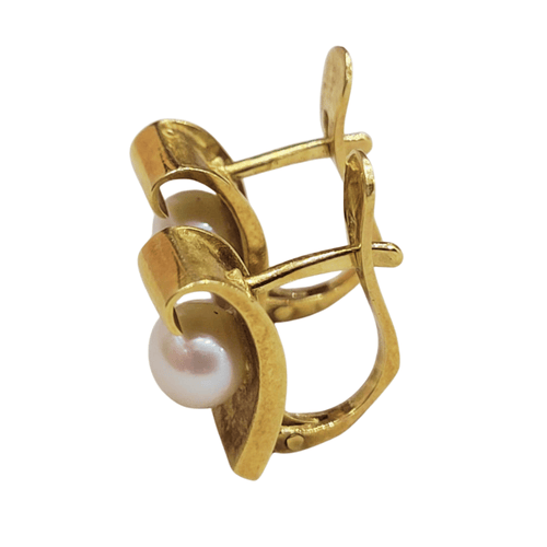 Boucles d'oreilles Boucles d'oreilles - Perles et or jaune 18 k 58 Facettes PE112