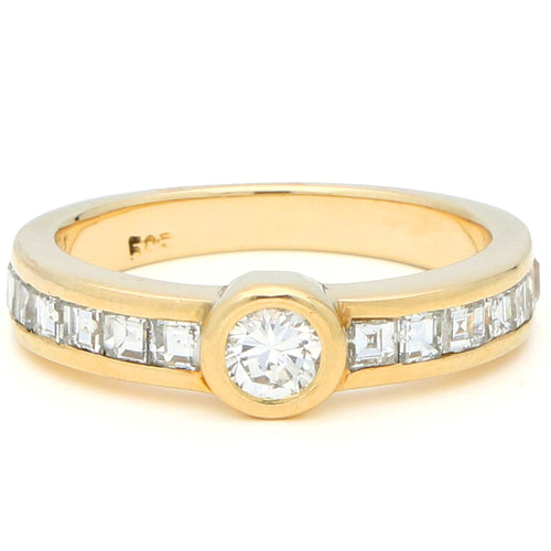 Bague 56 Bague vintage - Diamants en or jaune 14 carats 58 Facettes 4C5202B806DA4EB995575D36EFEE346E