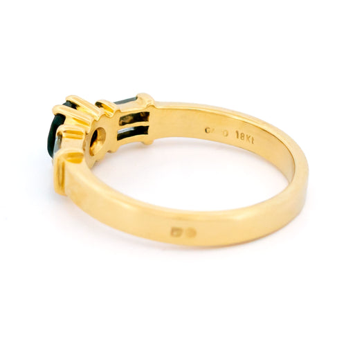 Bague 55 Elassa B.V. - Bague trilogie en or jaune 18 carats saphir et diamants 58 Facettes B526664CAB0042D9AE92A32AB5056273