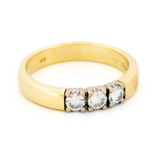 Bague 52.5 Diamonde bv - Bague trilogie en or jaune et or blanc 14 ct et diamants 58 Facettes 3C2DFEE049084232A01BA3CF8D73190E
