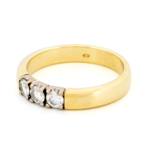 Bague 52.5 Diamonde bv - Bague trilogie en or jaune et or blanc 14 ct et diamants 58 Facettes 3C2DFEE049084232A01BA3CF8D73190E