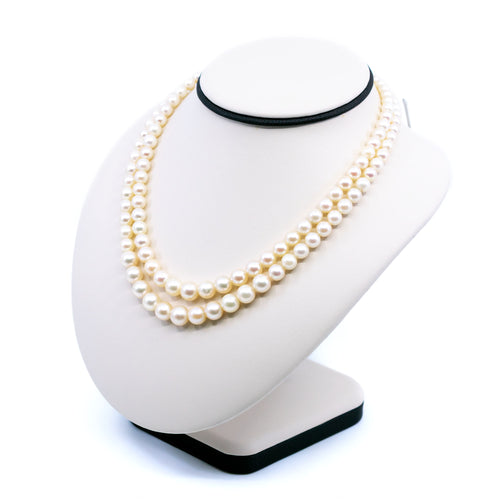 Collier Collier double rang de perles de culture en or 18k 58 Facettes 195EE4F2DA4F410483714EA26EB2C2A9