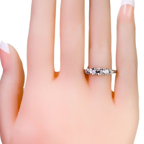 Bague 57 Bague rangée en platine 950 avec diamants taille ancienne 58 Facettes A48ADF07608B4FEFB7B72C399C777A12