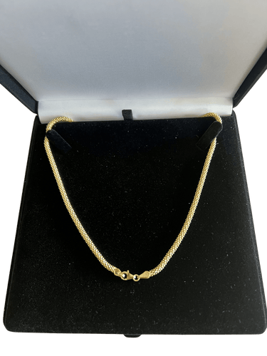 Collier Collier maille tubulaire en or jaune 18 carats 58 Facettes 42
