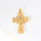 Pendentif Croix - Pendentif ajouré en or jaune 18 carats à grappes de raisin 58 Facettes croix