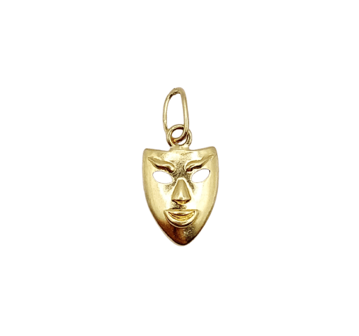 Pendentif Pendentif vintage masque de carnaval en or jaune 18k 58 Facettes A01876