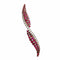 Broche Broche barrette or jaune, platine, rubis et diamants. 58 Facettes 35485