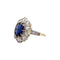 Bague 57 Bague en or jaune et blanc, saphir, diamants. 58 Facettes 35324