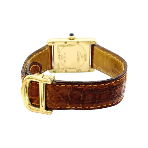 Montre Montre Cartier, "Tank Must", vermeil, cuir. 58 Facettes 35565