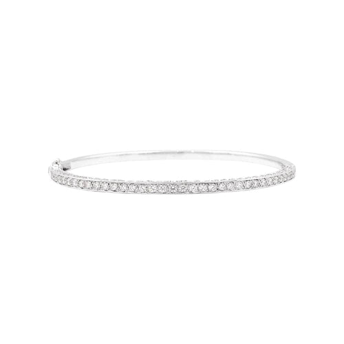 Bracelet Bracelet jonc, or blanc et diamants. 58 Facettes 35446