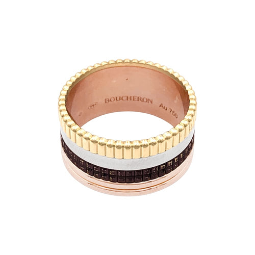 Bague 63 Bague Boucheron, "Quatre Classique Large" trois ors. 58 Facettes 35527