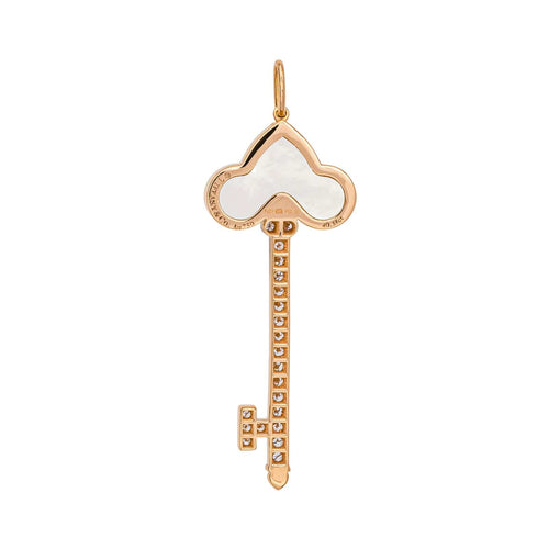 Pendentif Tiffany & Co Pendentif Clé fleur de Lys Or rose Diamant, Nacre 58 Facettes 4390263RV