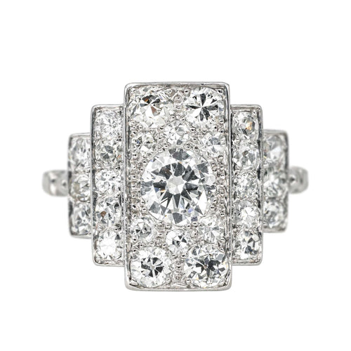Bague 58.5 Bague Platine, Or blanc Diamant 58 Facettes 5075215CN