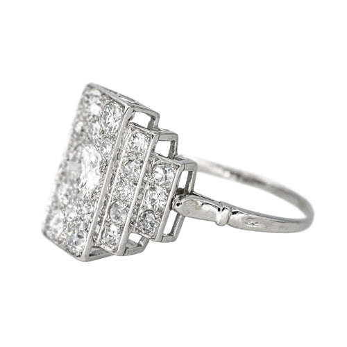Bague 58.5 Bague Platine, Or blanc Diamant 58 Facettes 5075215CN