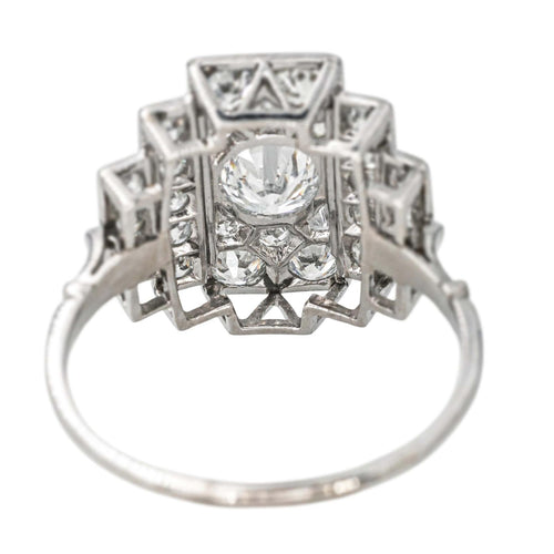 Bague 58.5 Bague Platine, Or blanc Diamant 58 Facettes 5075215CN