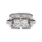 Bague 57 Bague Tank Or blanc Diamant 58 Facettes 4958634RV