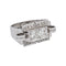 Bague 57 Bague Tank Or blanc Diamant 58 Facettes 4958634RV