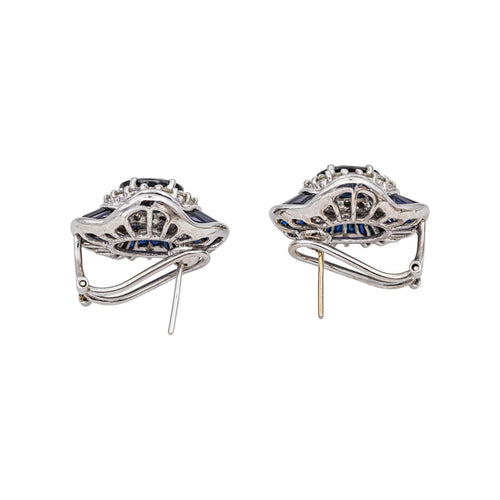 Boucles d'oreilles Boucles d'oreilles Or blanc Saphir, Saphirs, Diamant 58 Facettes 5056160CN