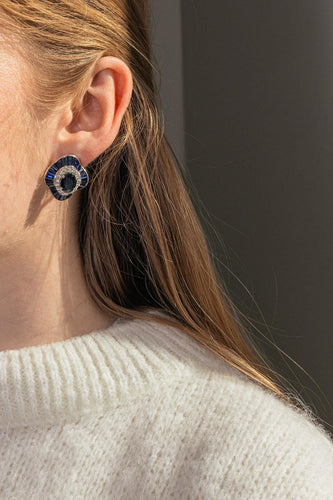 Boucles d'oreilles Boucles d'oreilles Or blanc Saphir, Saphirs, Diamant 58 Facettes 5056160CN