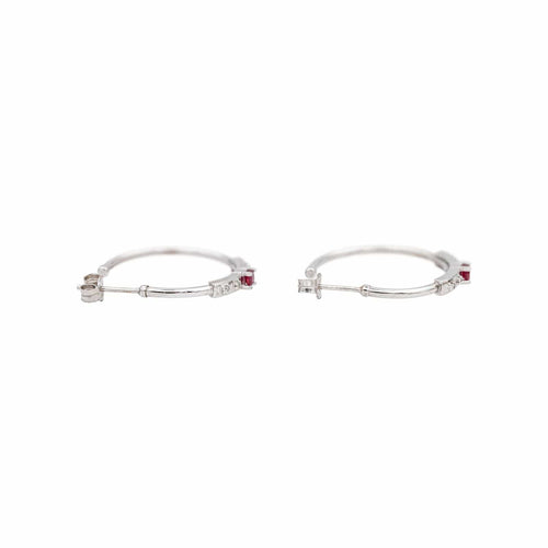 Boucles d'oreilles Mauboussin Boucles d'oreilles  Créoles  Capsule d'émotions Or blanc Rubis, Diamant 58 Facettes 5276258RV