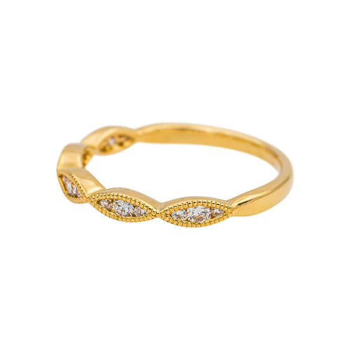 Bague 53 Bague  Demi-alliance Or jaune Diamant 58 Facettes 5276259RV