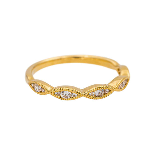 Bague 53 Bague  Demi-alliance Or jaune Diamant 58 Facettes 5276259RV