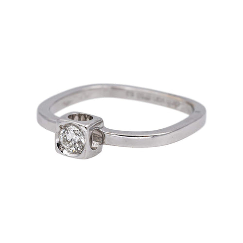 Bague 52 Dinh Van Bague Cube Or blanc Diamant, Vs 58 Facettes 5276279RV