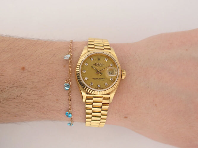 Montre Rolex Datejust Lady Jubilé réf. 69178 - Montre automatique en or jaune 18k diamants 58 Facettes 274172