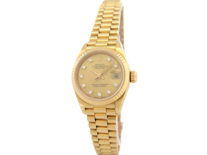 Montre Rolex Datejust Lady Jubilé réf. 69178 - Montre automatique en or jaune 18k diamants 58 Facettes 274172