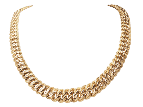 Collier Collier maille américaine en or jaune 18 kt 58 Facettes 25678