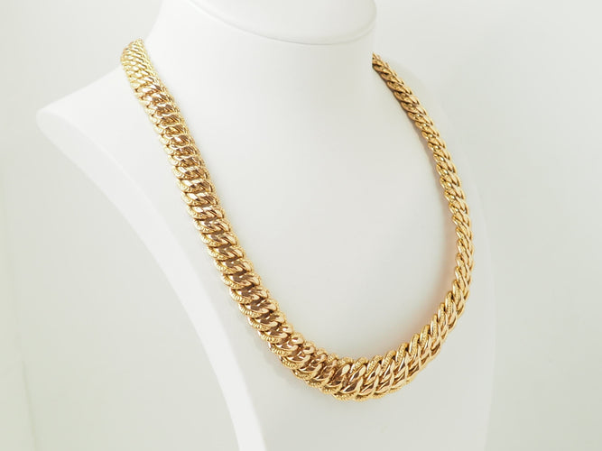 Collier Collier maille américaine en or jaune 18 kt 58 Facettes 25678