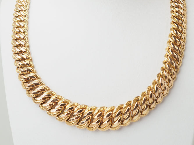 Collier Collier maille américaine en or jaune 18 kt 58 Facettes 25678