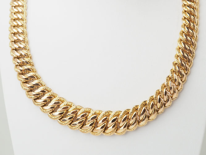 Collier Collier maille américaine en or jaune 18 kt 58 Facettes 25678