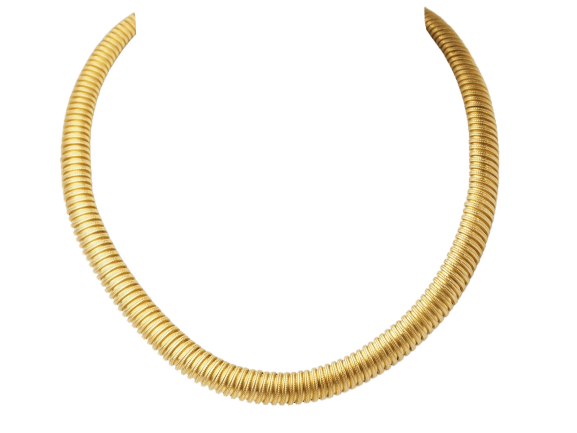 Collier Collier tubogas vintage en or jaune 18 carats 58 Facettes 33719