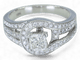 Bague 53 Bague en or 18K (750) avec diamants 1,26 ct (centre 0,70 ct) 58 Facettes AM98