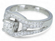 Bague 53 Bague en or 18K (750) avec diamants 1,26 ct (centre 0,70 ct) 58 Facettes AM98