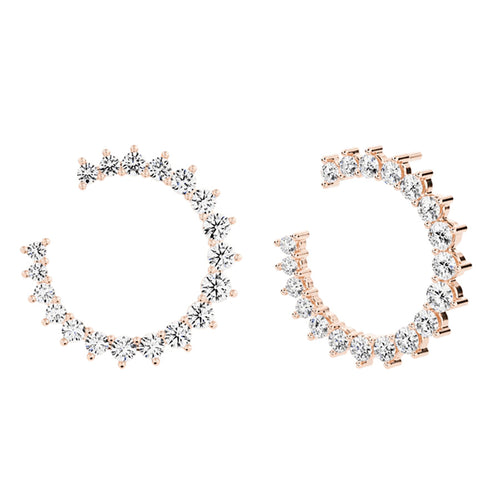 Boucles d'oreilles ALLURE - Boucles d'oreilles en or jaune 18K et diamants de laboratoire 58 Facettes UKA000065MM
