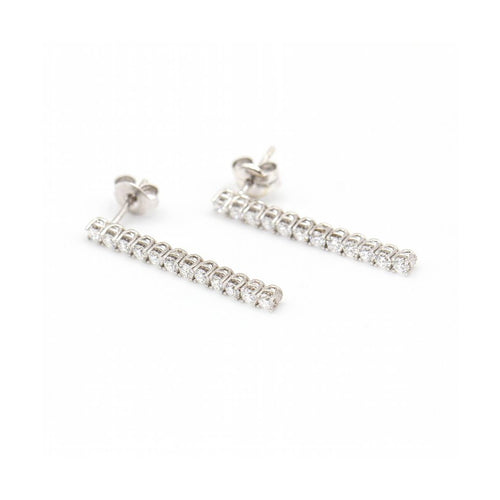 Boucles d'oreilles Boucles d’oreilles SUM - Oro Blanco 18 kt avec diamants de laboratoire 58 Facettes UKD362914MM