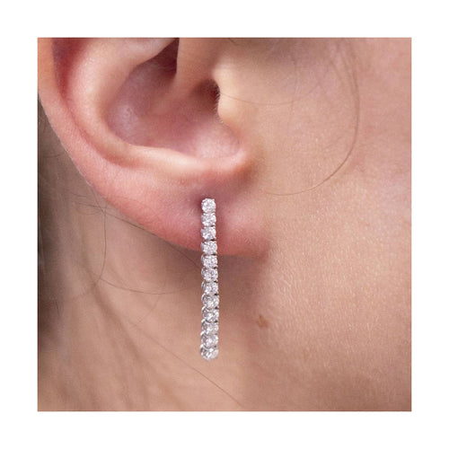 Boucles d'oreilles Boucles d’oreilles SUM - Oro Blanco 18 kt avec diamants de laboratoire 58 Facettes UKD362914MM