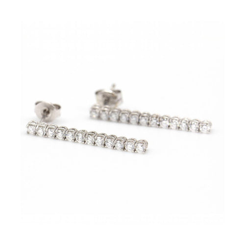 Boucles d'oreilles Boucles d’oreilles SUM - Oro Blanco 18 kt avec diamants de laboratoire 58 Facettes UKD362914MM