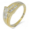 Bague 58 Bague en or 14K (585) avec diamant naturel 0,54 ct 58 Facettes AN85