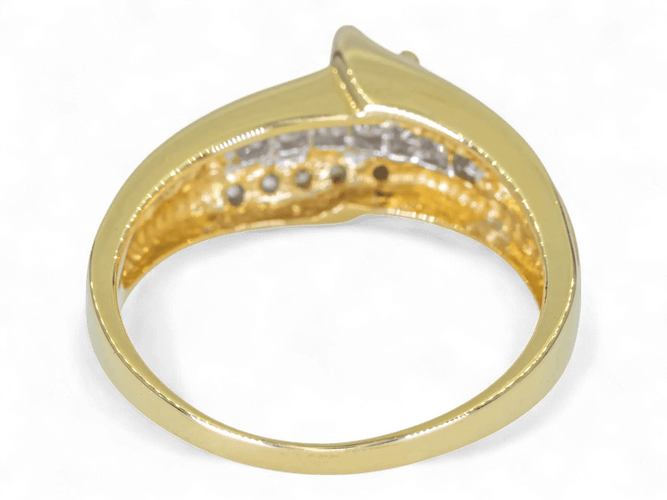 Bague 58 Bague en or 14K (585) avec diamant naturel 0,54 ct 58 Facettes AN85