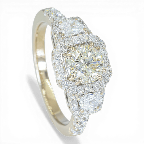 Bague 53 Bague en or blanc 750 - Diamants 1,94 ct (centre 0,90 ct) 58 Facettes ZZ04