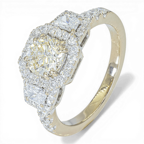 Bague 53 Bague en or blanc 750 - Diamants 1,94 ct (centre 0,90 ct) 58 Facettes ZZ04