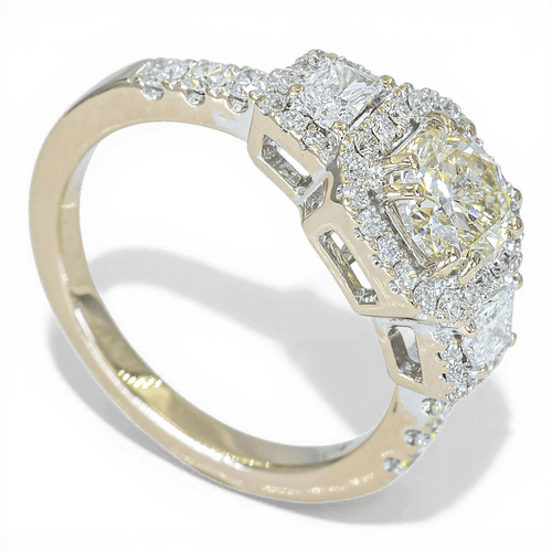 Bague 53 Bague en or blanc 750 - Diamants 1,94 ct (centre 0,90 ct) 58 Facettes ZZ04