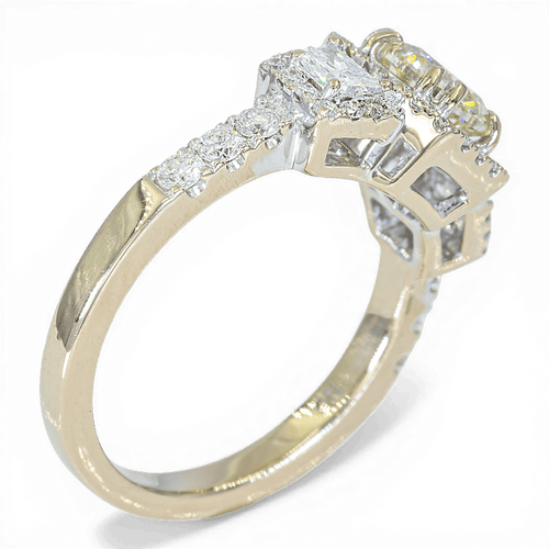 Bague 53 Bague en or blanc 750 - Diamants 1,94 ct (centre 0,90 ct) 58 Facettes ZZ04