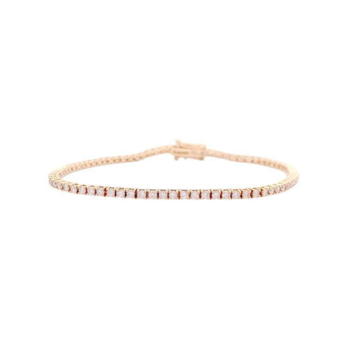 Bracelet Bracelet ligne, or rose et diamants. 58 Facettes 34846