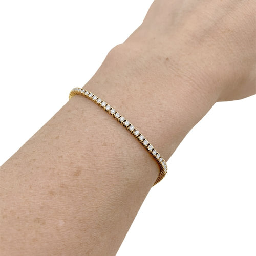 Bracelet Bracelet ligne, or rose et diamants. 58 Facettes 34846
