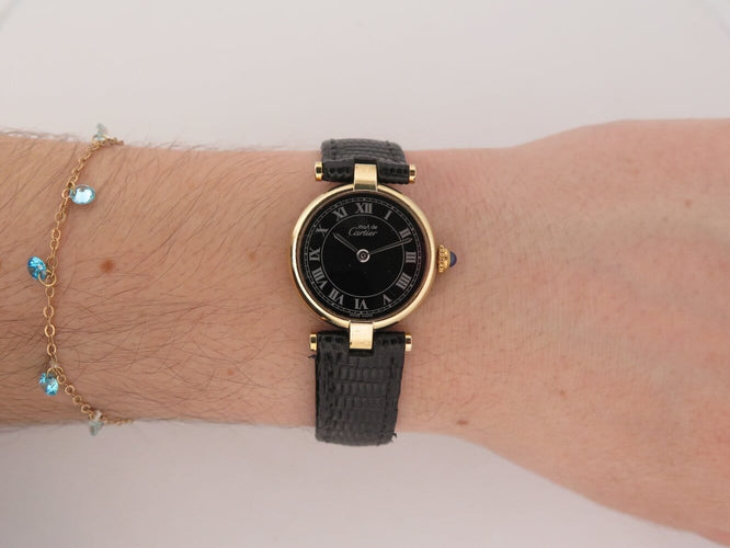 Montre Cartier Must Vendôme - Montre femme quartz vermeil 24 mm 58 Facettes 274201
